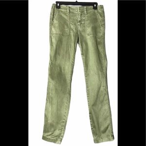 J.CREW Skinny Stretch Cargo Pants B8708 green 25